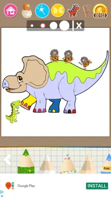 Dinosaurs Coloring Pages android App screenshot 3